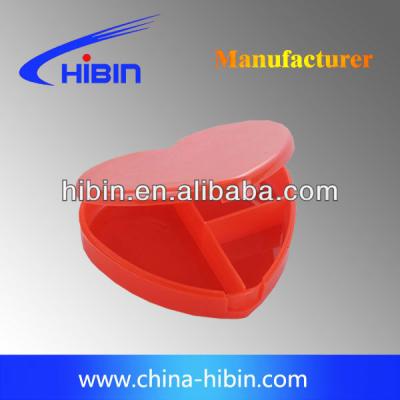 China Atoxic Material Heart Shape Pill Box For Diary (HB 6201) for sale