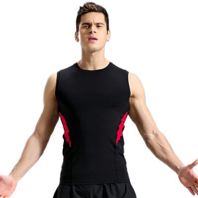 China Summer Antibacterial Mens Clothing Gym Fitness Wear Compression Yoga Jogging Running Fitness Shirt For Men for sale