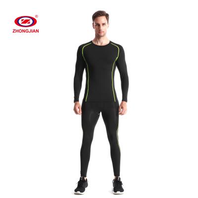 China Antibacterial Men's Fitness Wear Mens Gymwear Workout Tights Compression Training T-Shirt Long Sleeve for sale