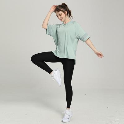 China Antibacterial Custom Sportswear Long Sleeve Jogger Running Logo Printing T-Shirt For Women for sale