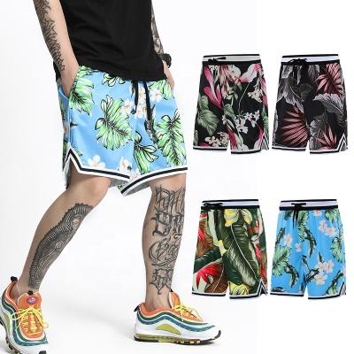 China 2021 new hip hop sporty streetwear high street basketball hawaii style shorts mba print breathable short pants for men for sale