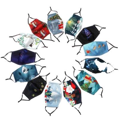 China Wholesale Reusable Christmas Face Covering Reusable Washable Printed Custom Design Fashion Face Covering for sale