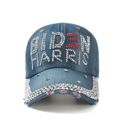 China New JOINT Fasion Biden New York Custom Baseball Hats Diamonds Sport Hats For Election for sale