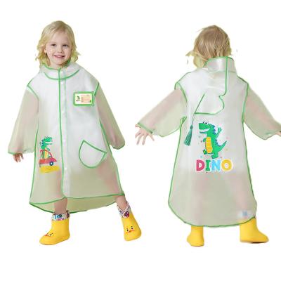 China EVA Printing Cute Transparent PVC Children's Raincoat Custom Bachelorette Rainwear Factory for sale