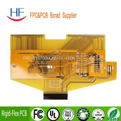 Cina Lead Free Wearable FPC ENIG 4oz Flexible Print Circuit Board  yellow solder mask color High quality in vendita