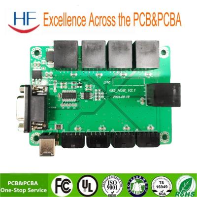 China 4 Layer FR4 PCB Assembly With Green Solder Mask 1oz Copper 1.6mm PCBA For Industry Control for sale