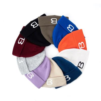 China Wholesale JOINT Logo Knit Private Label Knitted Outdoor Comfortable Custom Skullcap for sale