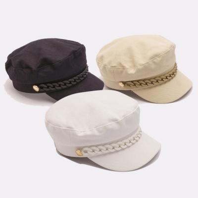 China COMMON Flat Surface Popular Stylish Female Vintage Fashion Army Cap Military Hats for sale