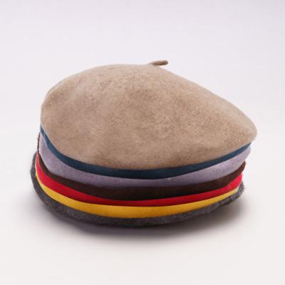 China Wholesale Comfortable Flat Surface Stylish Multi Color Beret Hat French Hats For Women for sale