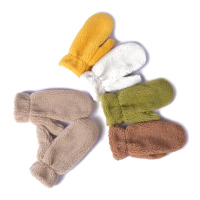 China Warm& Good Quality Plush Polyester Comfortable Outdoor Plain Daily Life Warm Winter Gloves for sale