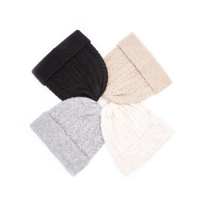 China JOINT Outdoor Stock Spandex Knitted White Girls Boys Winter Fashion Beanie Hats With Custom Logo for sale