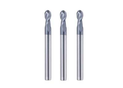 China 2020 Design customized HRC45 2f milling cutter cnc tools solid tungsten carbide ball endmills for sale