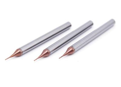 China TiAN coating tungsten carbide HRC55 2f micro end mill for Aluminium for sale