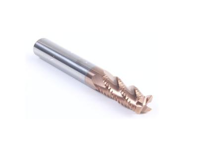 China HRC55 4 flute tungsten carbide roughing end mill for metal for sale