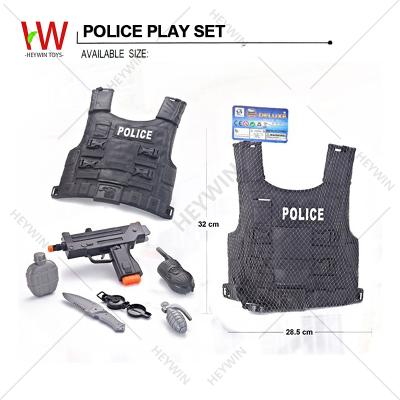 China Pretend Play Toys Police Playset Bulletproof Vest Gun Knife Water Bottle Intercom Grenades COS Children Toys (HM9F) 99*33*60cm for sale