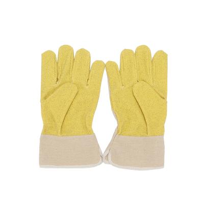 China Industrial Work OEM Factory Construction Yellow Leather Soft Women Garden Men Scare Safety Leather Welding Hand Operation for sale