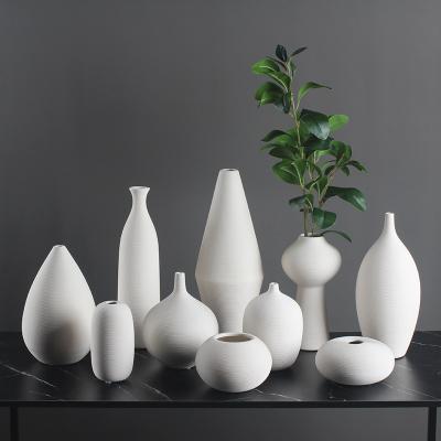 China Nordic Creative Ceramic Vase Home Dry Flower Arrangement Wine Cabinet Soft Decoration In Modern Minimalist Living Room for sale