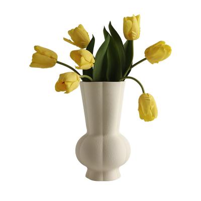 China INS home ornament of modern white ceramic wind vase and home decoration for sale