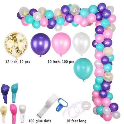 China Wholesale Eco-Friendly DIY Decoration Birthday Party Supplies Black Gold and Rose Gold Latex Balloon Set for sale