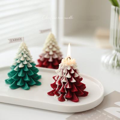 China Wholesale Eco-friendly Scene Decoration Scented Candles Creative Christmas Tree Scented Christmas Candles For Gift for sale