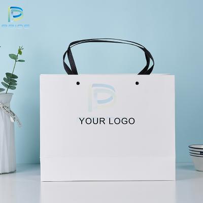 China Wholesale Custom White Recyclable Craft Manufacturer Kraft Paper Luxury Shopping Gift Paper Bag Packaging for sale