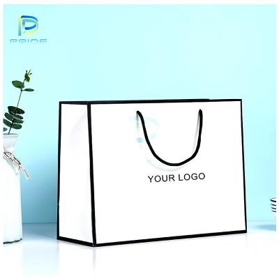 China Recyclable Custom Twisted Handle Grocery Carrier Paper Bags With Logo Print for sale