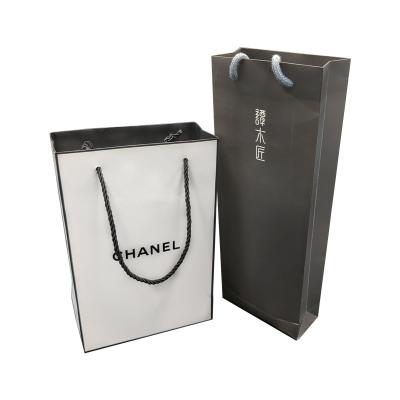 China Factory Direct Hot Stamping Custom Recyclable Printed Logo White Brown Kraft Craft Paper Bags Wholesale for sale