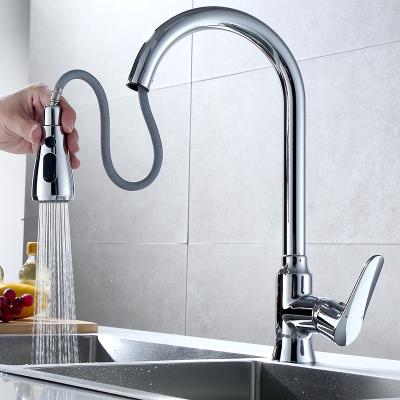 China Sense KAIJ Faucets High Quality 360 Degree Adjustment Kitchen Faucet With Pull Down Sprayer Kitchen Mixer Taps for sale