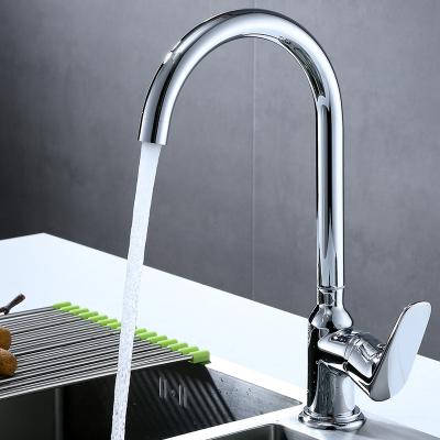 China Cheap Kitchen Fauce Steele Industrial Kitchen Mixer Copper Sense Kitchen Faucets KAIJ 304 Stainless Steel Faucet Faucet for sale