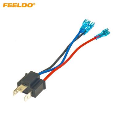 China H4 9003 3pin Plastic Auto Male Plug Nylon Cable For Halogen LED Headlight Bulbs Pigtail Connector Holder Adapter for sale