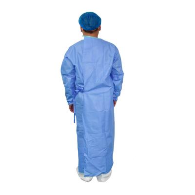 China SMS or PP+PE Factory Price AAMI Level 1 Non Woven Sterile Surgical Gown Medical Gown Medical Protective Clothing Class II Ozone for sale