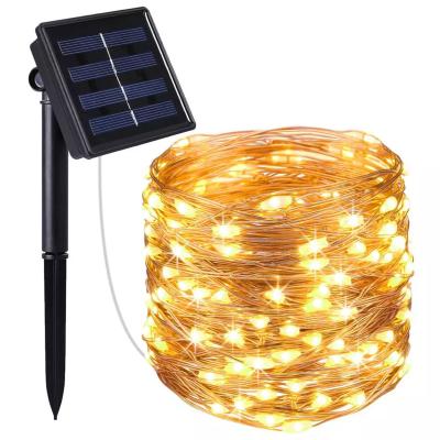 China Cooper Wire String Light LED Outdoor Solar String Lights 7M/12M/22M/32M Fairy Christmas Party Decorative Light Garland Solar Garden Waterproof for sale