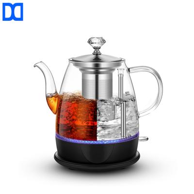 China 360 Degree Dry Protection 1L Low Rotation Hot Selling Glass Electric Kettle For Water Heating for sale