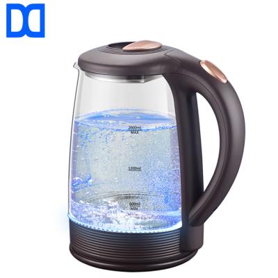 China New Arrival Temperature Control High Temperature Control Borosilicate Brown Glass Coffee Kettle for Water Coffee Heating for sale