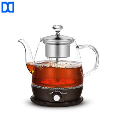 China 360 Degree High Function Good Quality Borosilicate Glass Gooseneck Rotation Low Automatic Kettle For Quick Boiling Water for sale