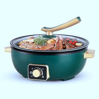 China Hotel 12 Inch Multi-Function Deep Dish Electric Frying Pan With 5L Power Control Adjustable Detachable Nonstick Electric Frying Pan for sale