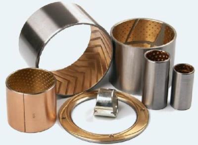 China GLYCO66 Standard Cylindrical Bushing , Bimetal Plain Shaft Bearing Wear Resistant for sale