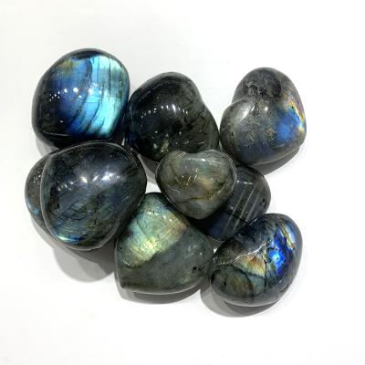 China Donghai Wholesale Labrador Feldspar Gemstone Ball Hand Craft High Quality Healing Labradorite Palm For Healing for sale