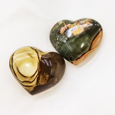 China High Quality Ocean Jasper Onyx Gemstone For Healing Donghai Ocean Jade Sea Jasper Palm Stone Wholesale Natural Fancy Heart Stone for sale