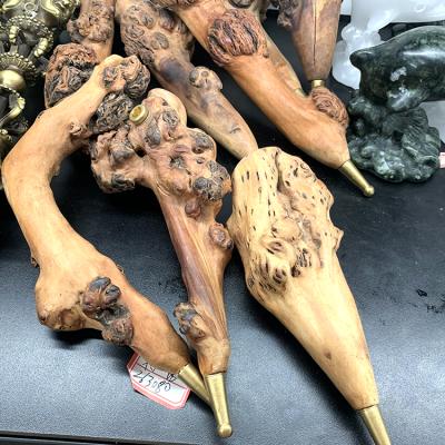 China Europe wholesale natural wood pipe natural wood pipe for smoking and decoration for sale