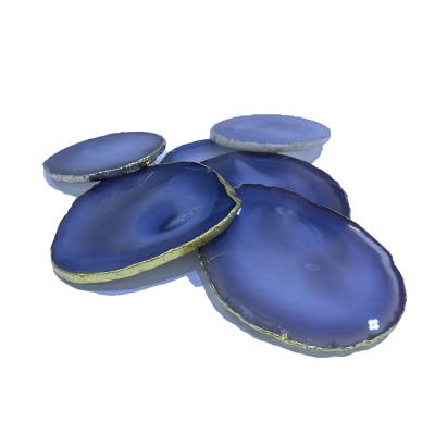 China China Wholesale Polished Natural Agate Stone Slices Raw Stone Agate Slices Beautiful Colorful Agate Slices for sale