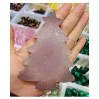 China Wholesale crystal vug crystal treasure cave tree Christmas agate Donghai crafts agate tree polishing geode pot for decoration gift for sale