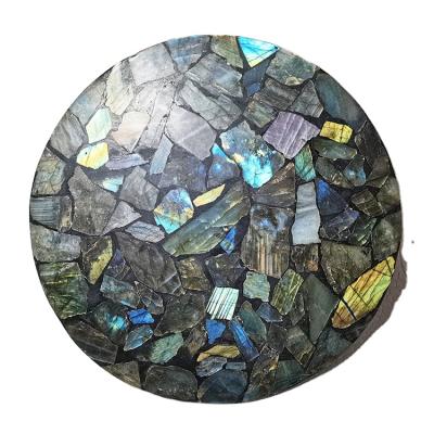 China Cheap hot sale decoration labradorite good quality home circular eco-friendly around Crystal Labradorite Stone for sale