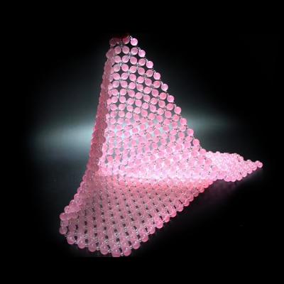 China China Crystal Craft Woven Cushion Around Pink Quartz Crystal Beads Car MATS Crystal Health Cushion For Home Decoration for sale