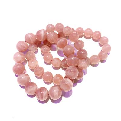 China China Natural Healing Rose Quartz Crystal Energy Stone Beads Stretch Bracelet Rose Quartz Bracelet for sale