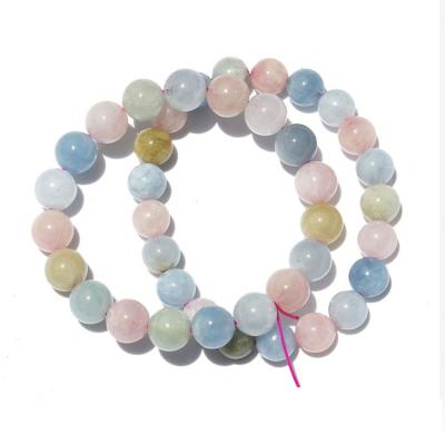 China Wholesale Healing Morganite Natural Quartz Bracelet China Pinkycolor Morganite Stone Bracelet for sale