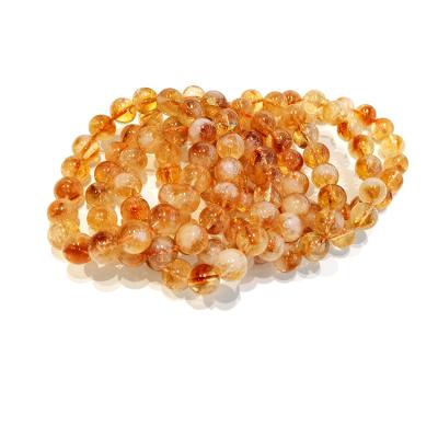 China China Wholesale High Quality Natural Western Topaz Crystal Bracelet Ball Topaz Handmade Citrine String For Gift for sale