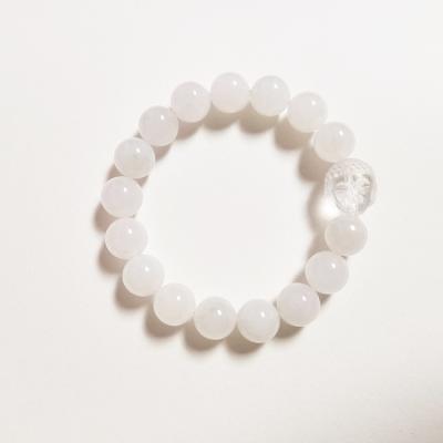 China Wholesale High Quality Crystal Catenary Current White Round Beads China Acestree String Crystal Buddha Head Bracelet For Gift for sale