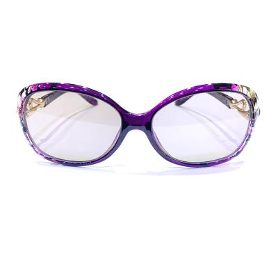 China China Wholesale Natural Frame Crystal Sunglasses Natural Hand Craft Crystal Sunglasses Purple Flower Mental for sale