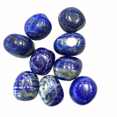 China Donghai wholesale bulk natural lapis lazuli tumbled stones polished lapis lazuli Crystal Palm Stone For Healing crystals for sale